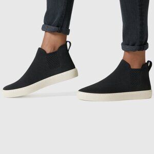 Rothy's The Chelsea Black White Knit Chelsea Boots US 9.5 Women Washable